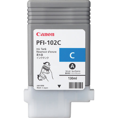 Cartouche Jet d'encre de Marque Canon PFI-102C Cyan (130 ml)