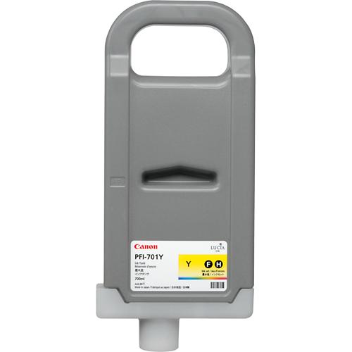 Cartouche Jet d'encre de Marque Canon PFI-701Y (0903B001) Yellow (700 ml)