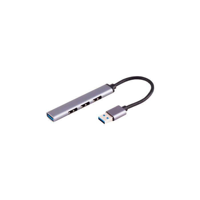 shiverpeaks Hub BASIC-S USB-A 3.0, 4 connexions, ALU, mince