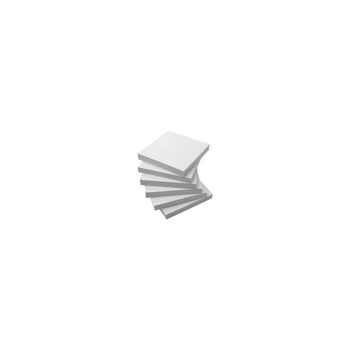 sigel Bloc-notes adhésif, 75 x 75 mm, uni, blanc