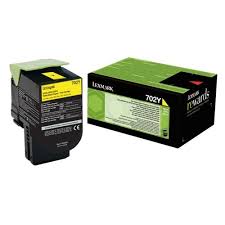 Cartouche Laser de Marque Lexmark 702Y Yellow (1 000 pages)