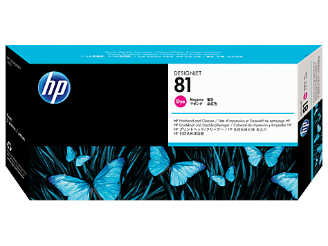 HP81 Tête d'impression de Marque No.81 C4952AE et dispositif de nettoyage Magenta 1400 copies