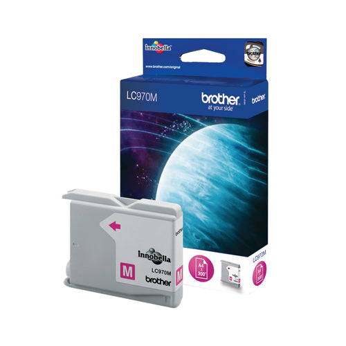 Cartouche Jet d'encre de marque BROTHER LC970M MAGENTA (300 pages) pour imprimante Brother DCP 150