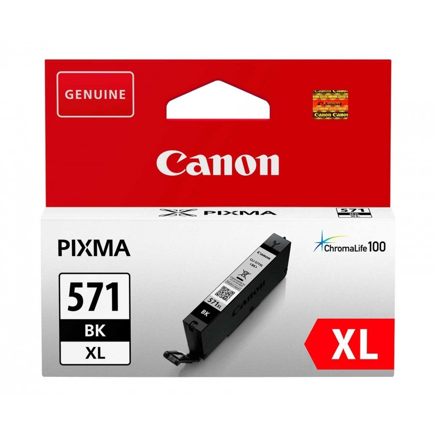 Cartouche Jet d'encre de Marque Canon CLI-571BKXL Noir Grande Capacité (810 pages - 11ml)