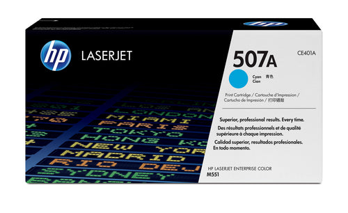 Cartouche Laser de Marque HP CE401A 507A Cyan (6 000 copies)