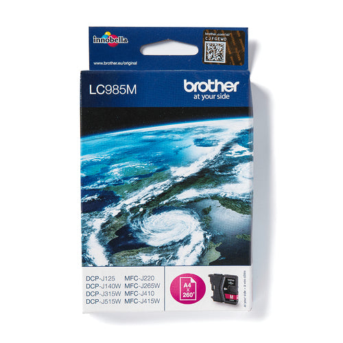 Cartouche Jet d'encre de marque Brother LC985M MAGENTA (260 pages) pour imprimante Brother MFC J125