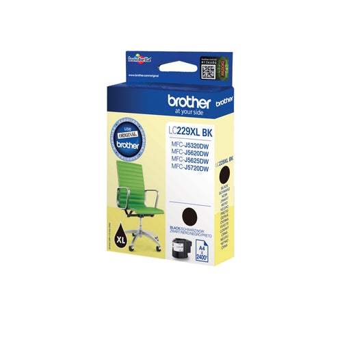 Cartouche Jet d'encre de marque BROTHER LC229XLBK  (2 400 pages)