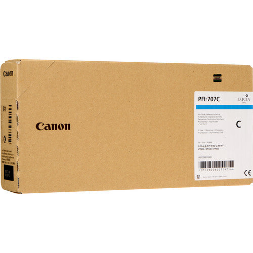 Cartouche de Marque Canon (PFI-707C) 9822B001 Cyan Haute Capacité (700 ml)