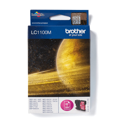Cartouche Jet d'encre de marque BROTHER LC1100M MAGENTA (325 pages) pour imprimante Brother MFC 5890