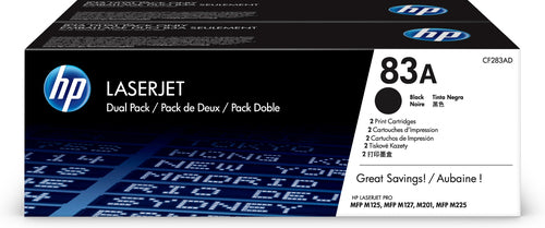 Toner d'origine HP CF283AD / 83A - noir