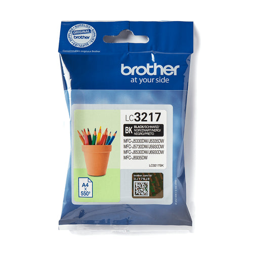 Cartouche Jet d'encre de marque Brother LC3217BK MAGENTA (550 pages)
