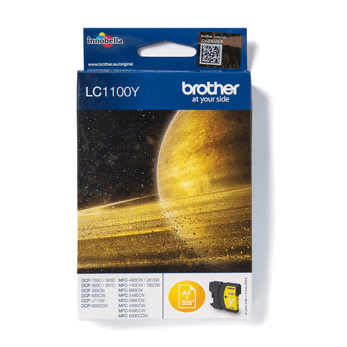 Cartouche Jet d'encre de marque BROTHER LC1100Y YELLOW (325 pages) pour imprimante Brother MFC 5890