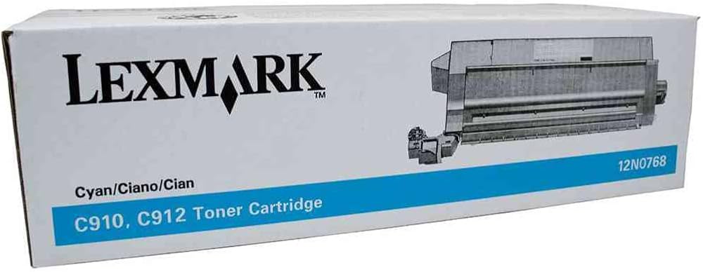 Cartouche Laser de Marque Lexmark 12N0768 Cyan  (14 000 pages)
