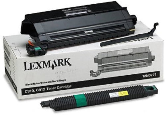 Cartouche Laser de Marque Lexmark 12N0771 Noir + Rouleau de Nettoyage