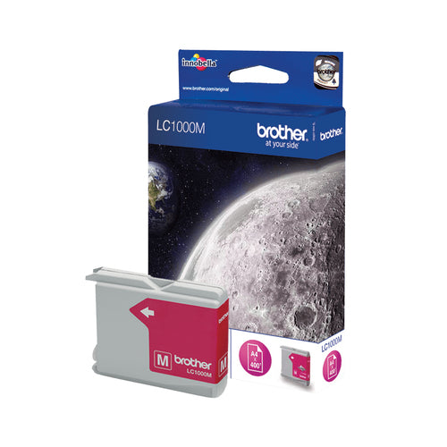 Cartouche Jet d'encre de marque BROTHER LC1000M MAGENTA (300 copies) pour imprimante Brother MFC 240