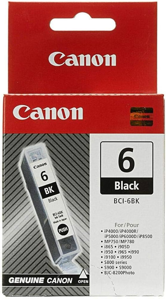 Cartouche Jet d'encre de Marque Canon BCI-6BK BLACK 300 pages (14.5ml)