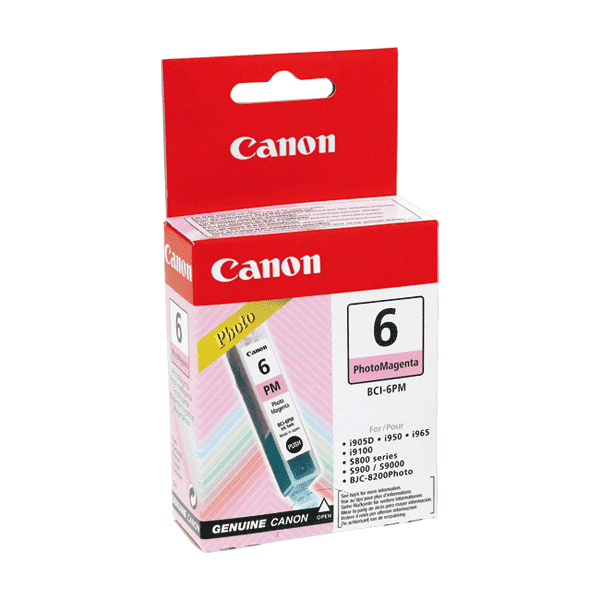 Cartouche Jet d'encre de Marque Canon BCI-6PM (4710A002AA) Photo Magenta (300 pages)