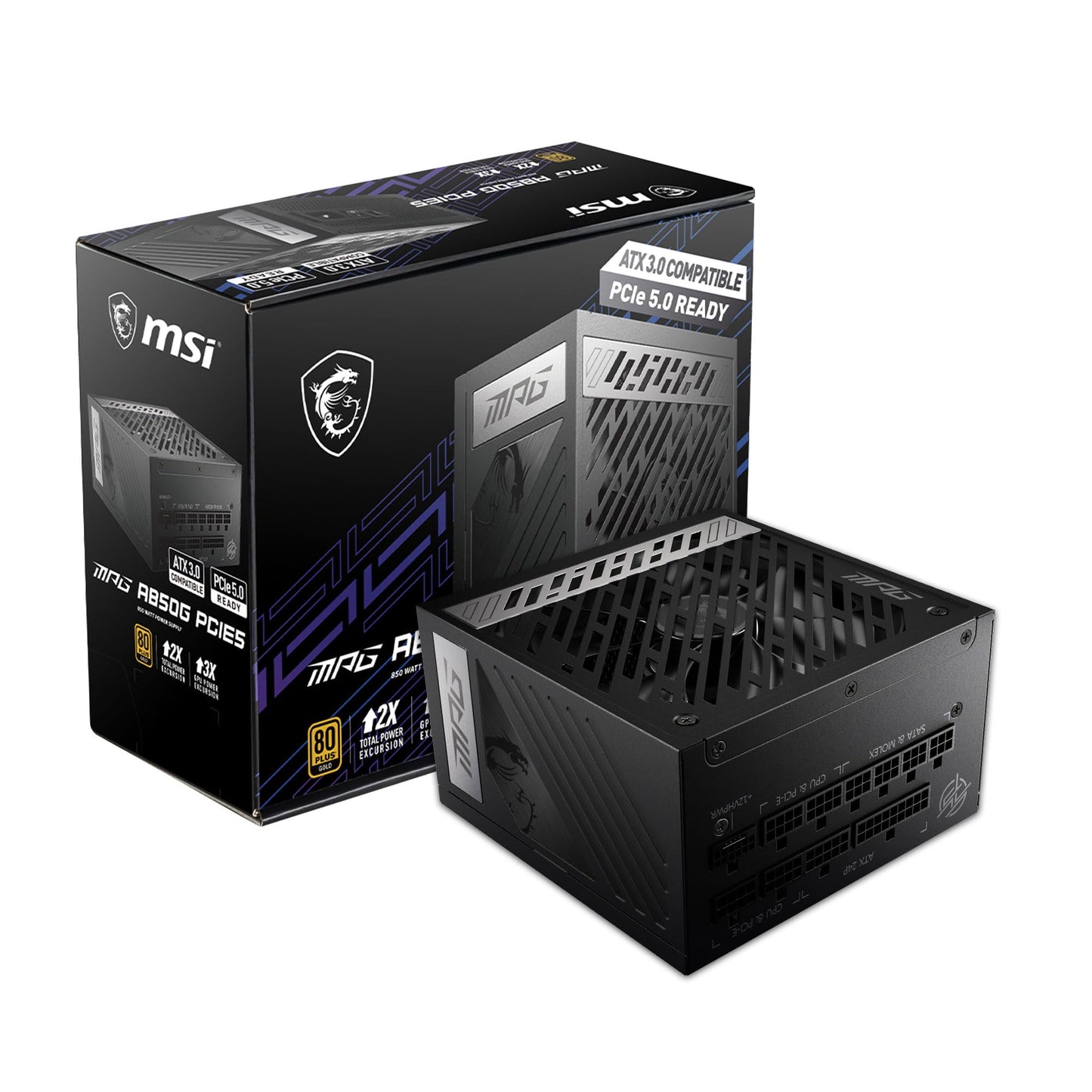 Alimentation ATX MSI MPG A850G PCIe5 - 850W (Noir)