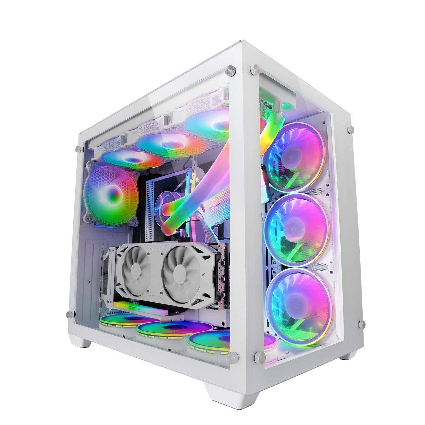 Boitier Grand Tour E-ATX Mars Gaming MCV3 avec panneaux vitrés (Blanc)