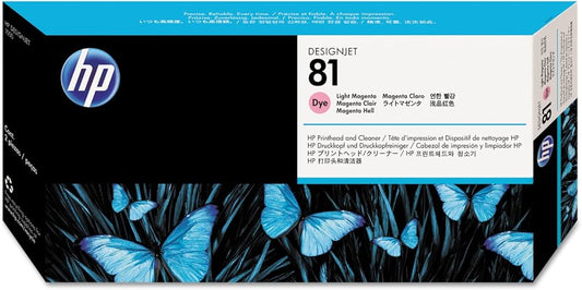 HP81 Tête d'impression de Marque No.81 C4955AE et dispositif de nettoyage light Magenta - 1400 copies