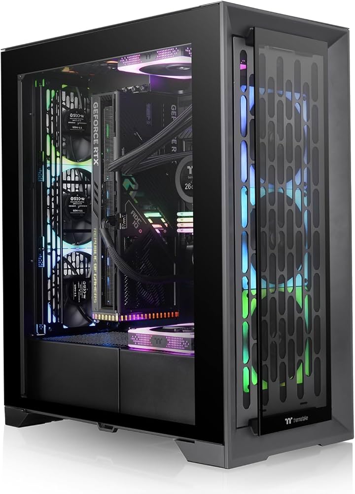 Boitier Grand Tour E-ATX Thermaltake Centralized Thermal Efficiency T500 TG RGB avec panneaux vitrés (Noir)