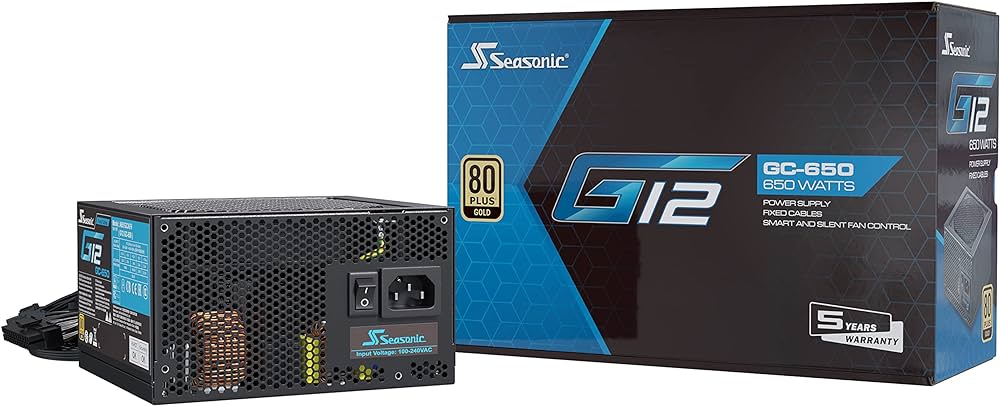 Alimentation ATX Seasonic G12 GC - 650W (Noir)