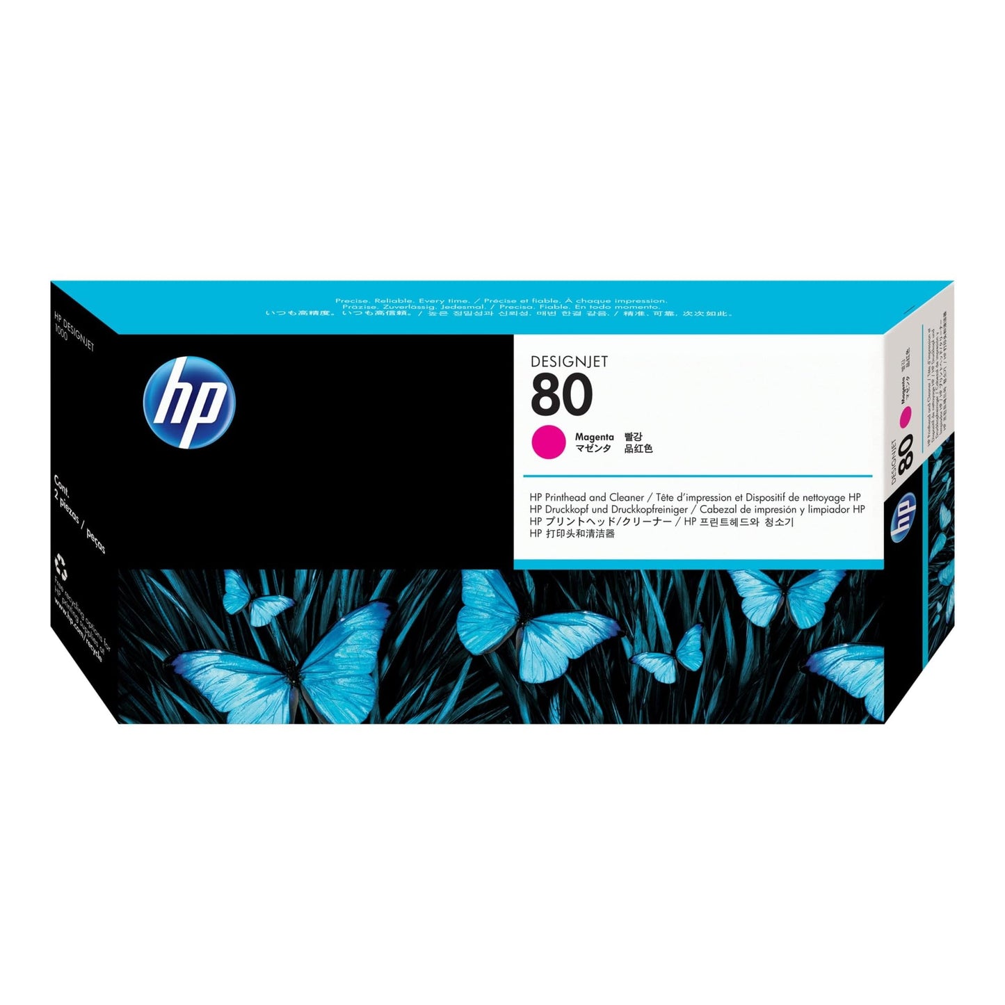 Tête d'impression Jet d'encre de Marque HP C4822AE HP80 (N°80) Magenta- 2500 copies