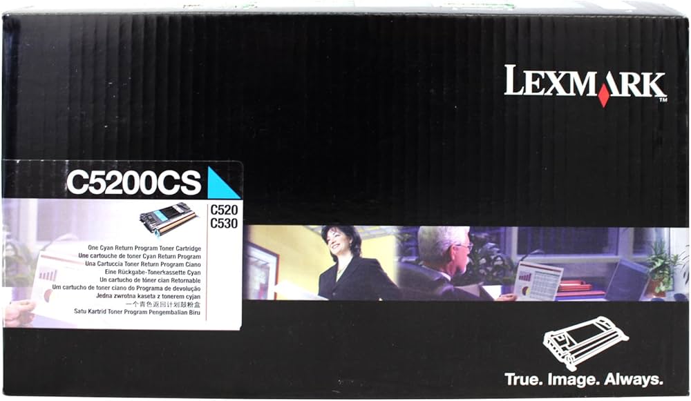 Cartouche Laser de Marque Lexmark C5200CS Cyan (1500 pages)