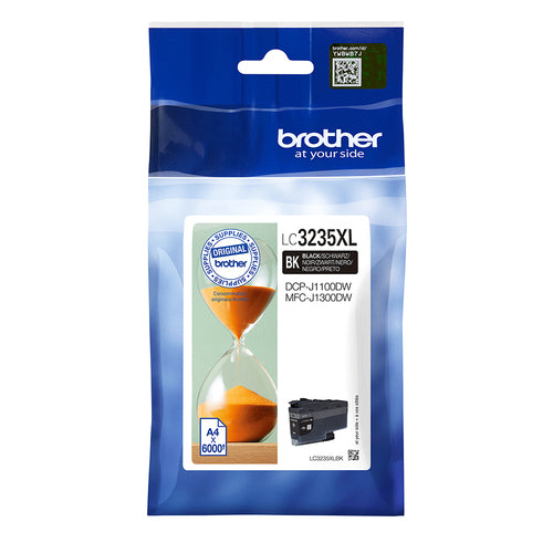Cartouche d'encre de marque Brother LC3235XLBK Noire (6 000 pages) pour imprimante Brother MFC J1300