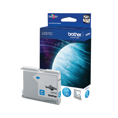Cartouche Jet d'encre de marque BROTHER LC970C CYAN (300 pages) pour imprimante Brother DCP 150