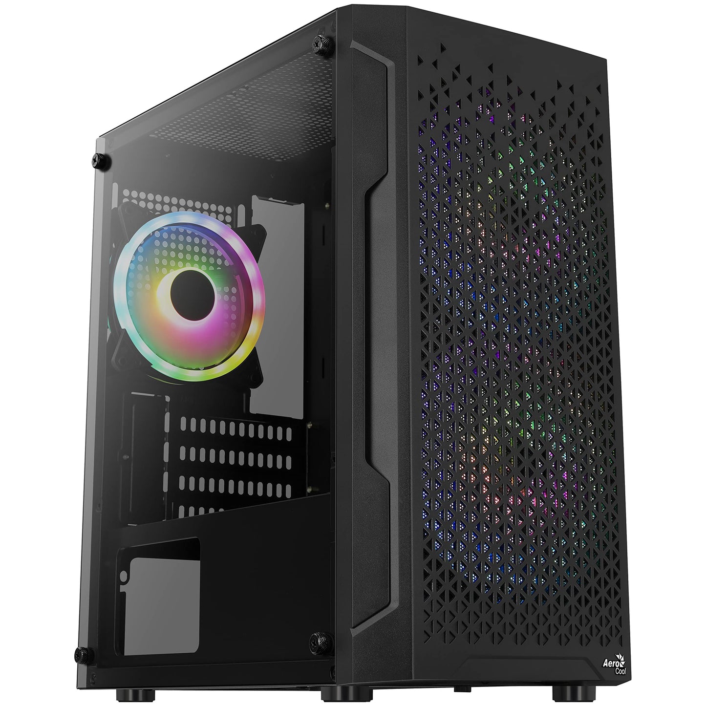 Boitier Mini Tour Micro ATX AeroCool Trinity Mini RGB avec panneau vitré (Noir)