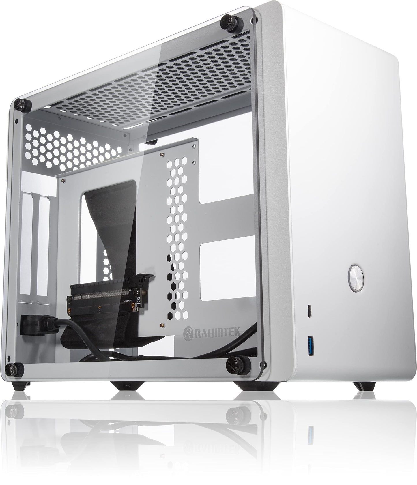 Boitier Mini ITX Raijintek Evo avec panneaux vitrés (Blanc)