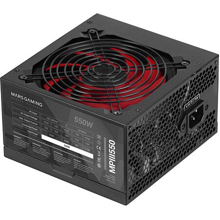 Alimentation ATX Mars Gaming MPIII - 550W (Noir/Rouge)