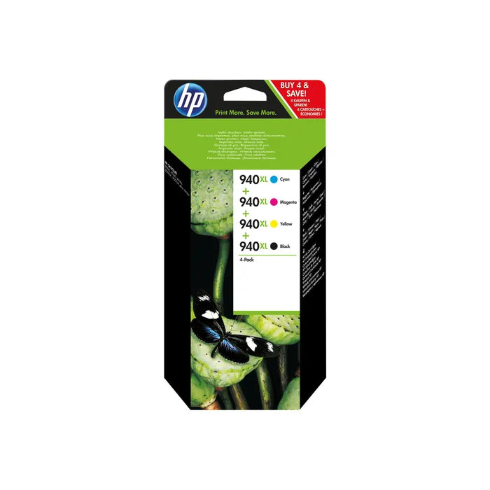 Pack de 4 Cartouches de Marque HP C2N93AE N°940XL Couleurs (1+2200 + 3 x 1400 pages)