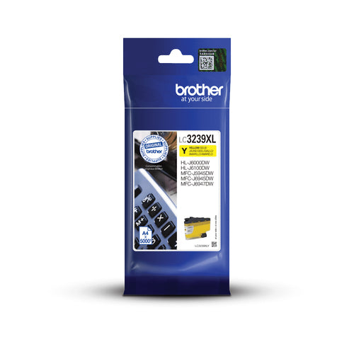 Cartouche d'encre de marque Brother LC-3239XLY - Jaune 5 000 pages pour imprimante Brother MFC J5945