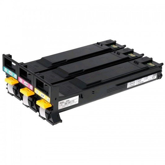 Kit Cartouche Laser de Marque pour Konica Minolta A06VJ53 (Cyan, Magenta, Yellow) Haute Capacité (12 000 pages)