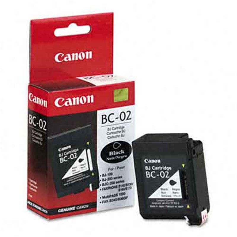 Cartouche Jet d'encre de Marque Canon BC02 BLACK 800p pour imprimante Canon BJ 250