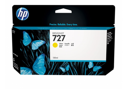 Cartouche Jet d'encre de Marque HP B3P21AE 727 Jaune Haute Capacité (130ml)