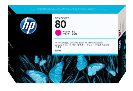Cartouche Jet d'encre de Marque HP80 C4847AE  Magenta (350ml/4400 copies )