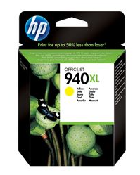 Cartouche Jet d'encre de Marque HP C4909AE N°940XL Jaune Grande Capacité (1400 pages)