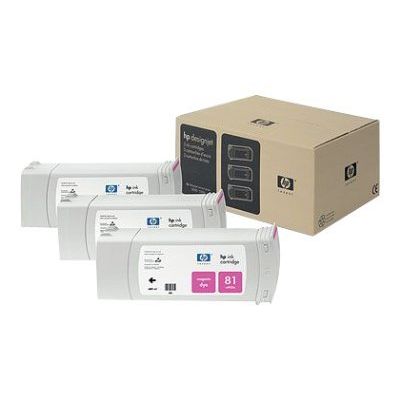 Cartouche Jet d'encre de Marque HP81 Magenta C5068AE (3 x 680ml)