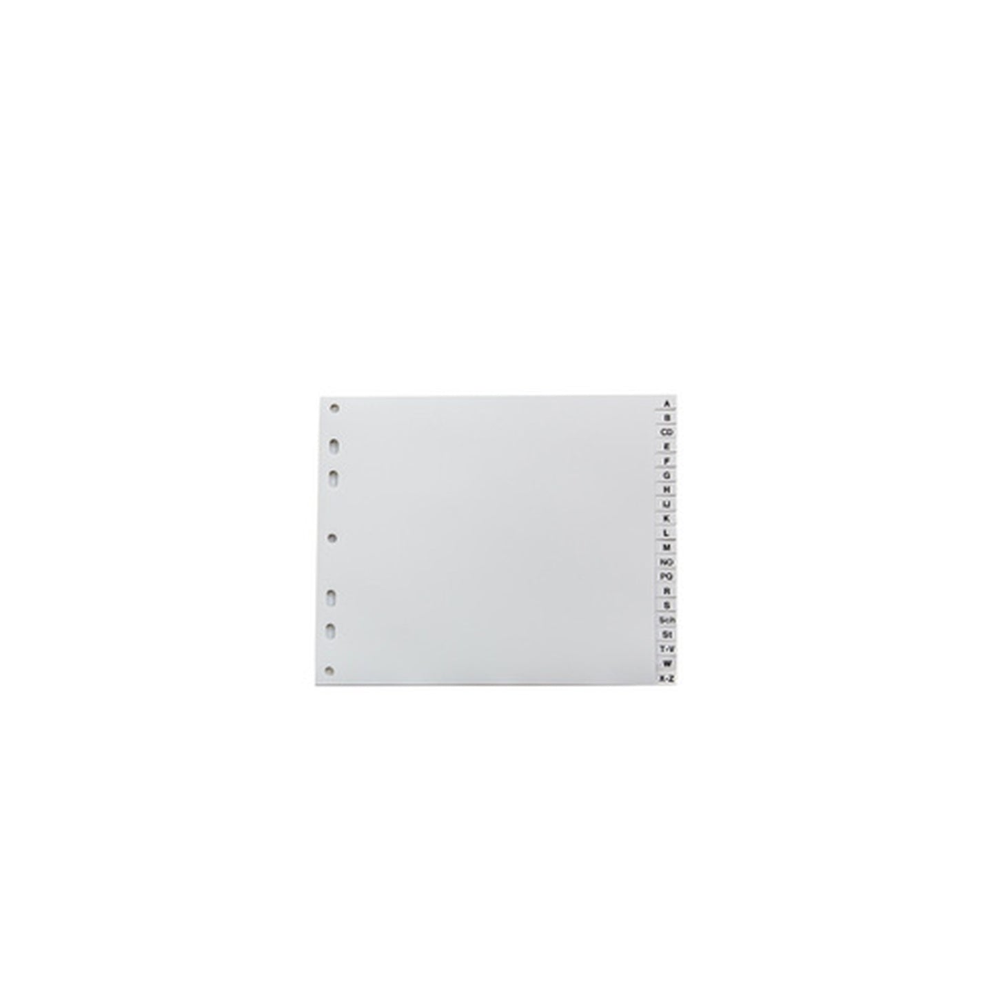 proOFFICE Intercalaires en plastique, A-Z, A4 demi hauteur