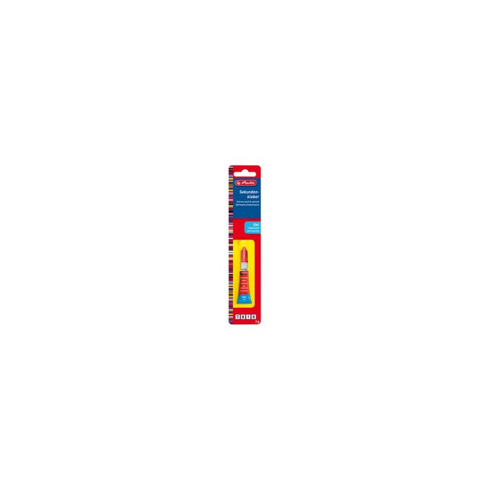 herlitz Colle instantanée gel, 3 g, dans un tube en métal