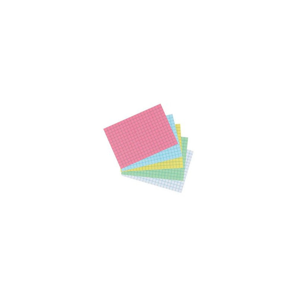 herlitz Fiches bristol, A5, quadrillé, blanc