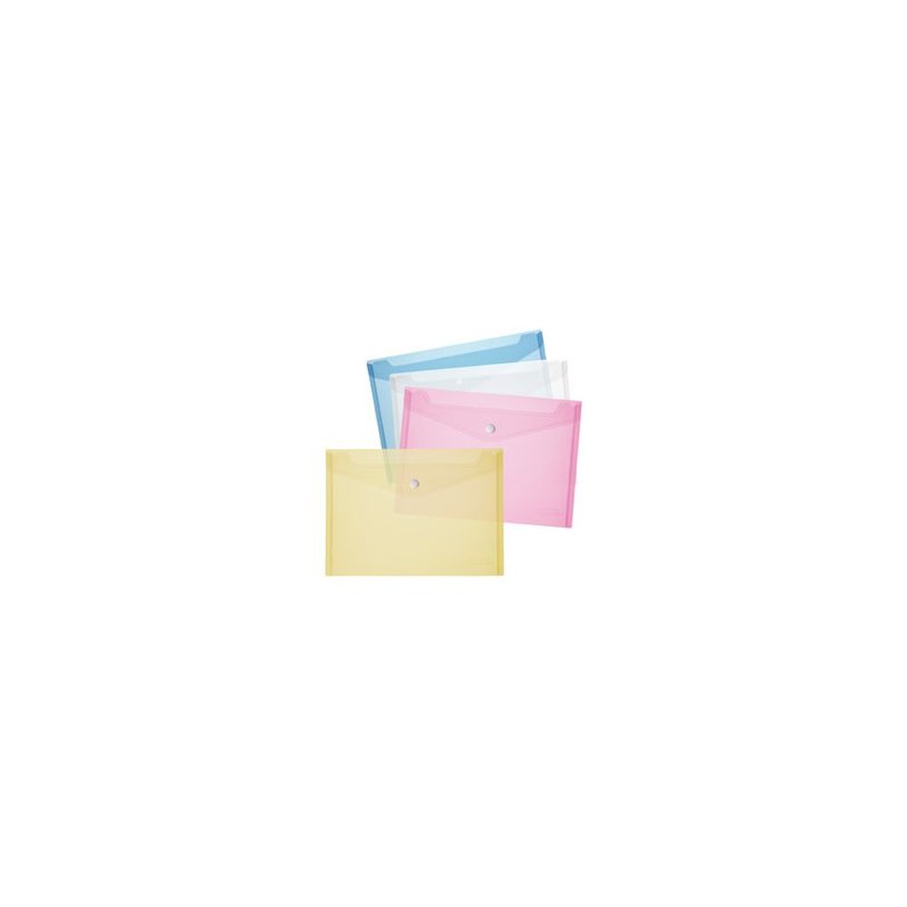 herlitz Pochette à documents, A4, PP, bleu / transparent x6