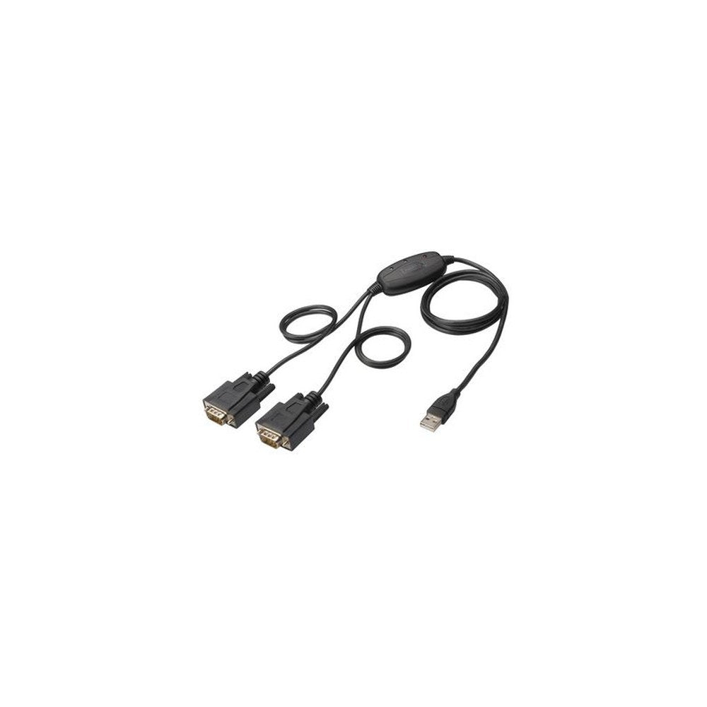 DIGITUS câble adaptateur USB 2.0 - 2 x RS232, 1 Mbps/sec