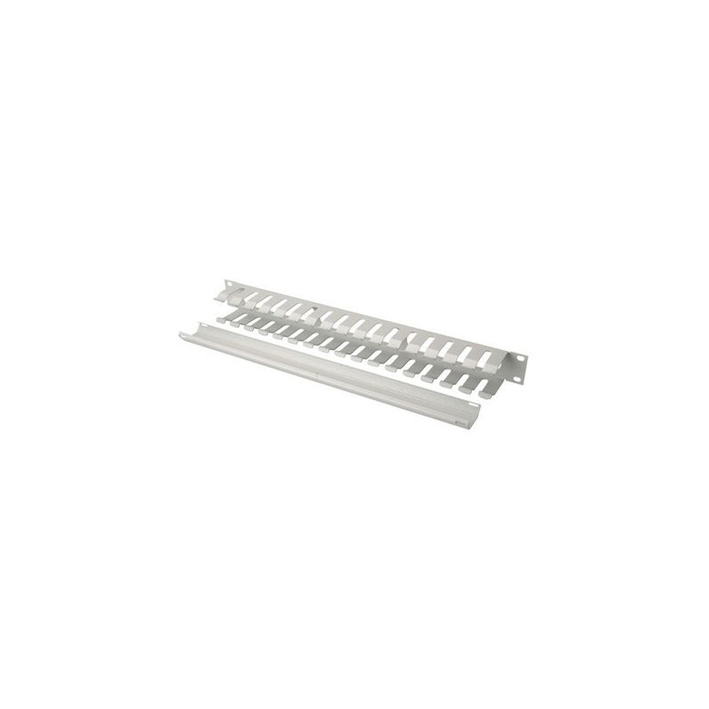 DIGITUS cage de gestion de câble, 1 U, gris clair (RAL 7035)