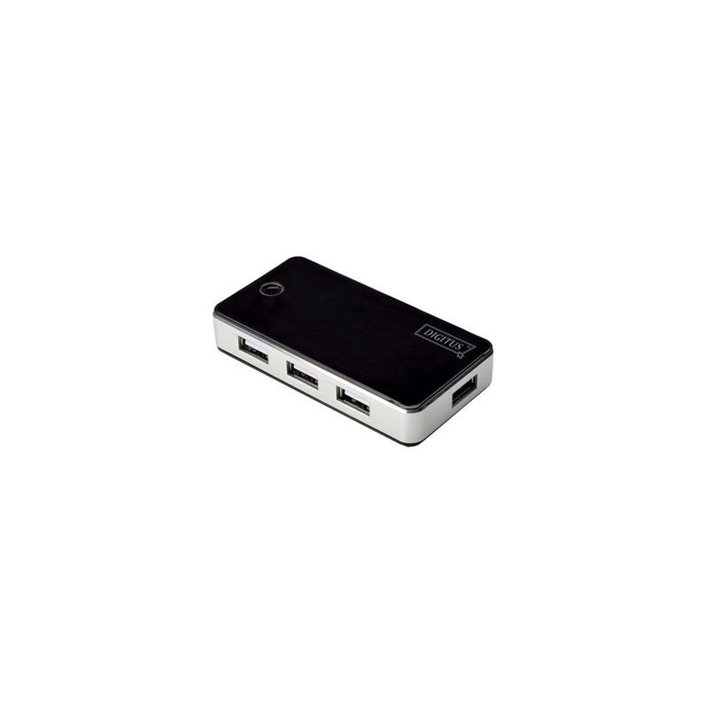 DIGITUS Hub USB 2.0, 7 ports, avec bloc d'alimentation, noir