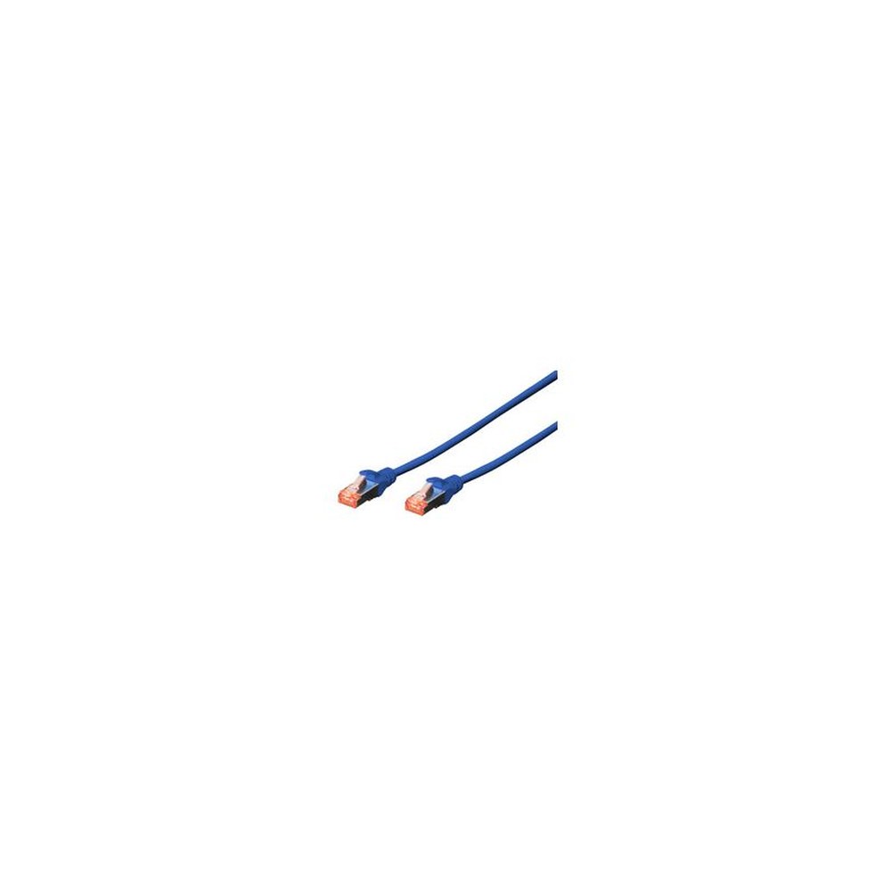 DIGITUS Câble de brassage, Cat. 6, S/FTP, 10,0 m, bleu