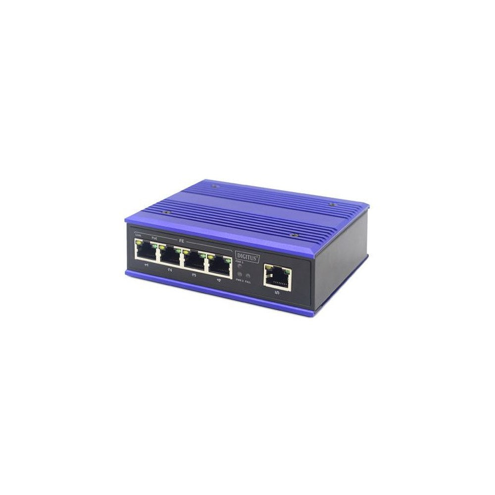 DIGITUS Commutateur industriel Fast Ethernet PoE, 4 ports